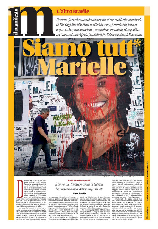 Speciale Brasile - Siamo tutt* Marielle Franco