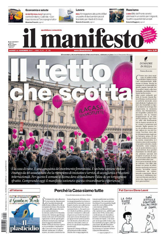 il manifesto speciale per la Casa Internazionale delle Donne